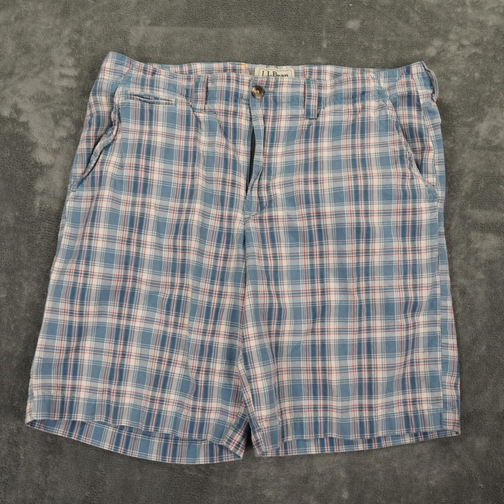 VTG LL Bean Shorts Mens Size‎ 36 Madras Plaid Casual Preppy Classic Summer